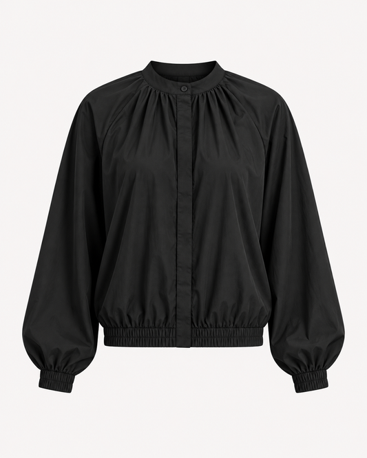 Chemisier surchemise veste 3 en 1 noir manches longues – OR SHÉLI