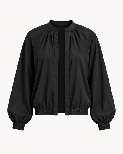 Chemisier surchemise veste 3 en 1 noir manches longues - OR SHÉLI