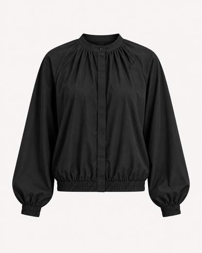 Chemisier surchemise veste 3 en 1 noir manches longues – OR SHÉLI