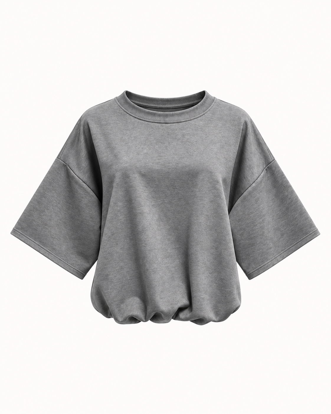T-shirt ballon gris chiné effet blousant OR SHÉLI